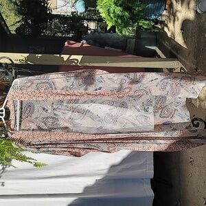 Floral and Paisley Print Scarf